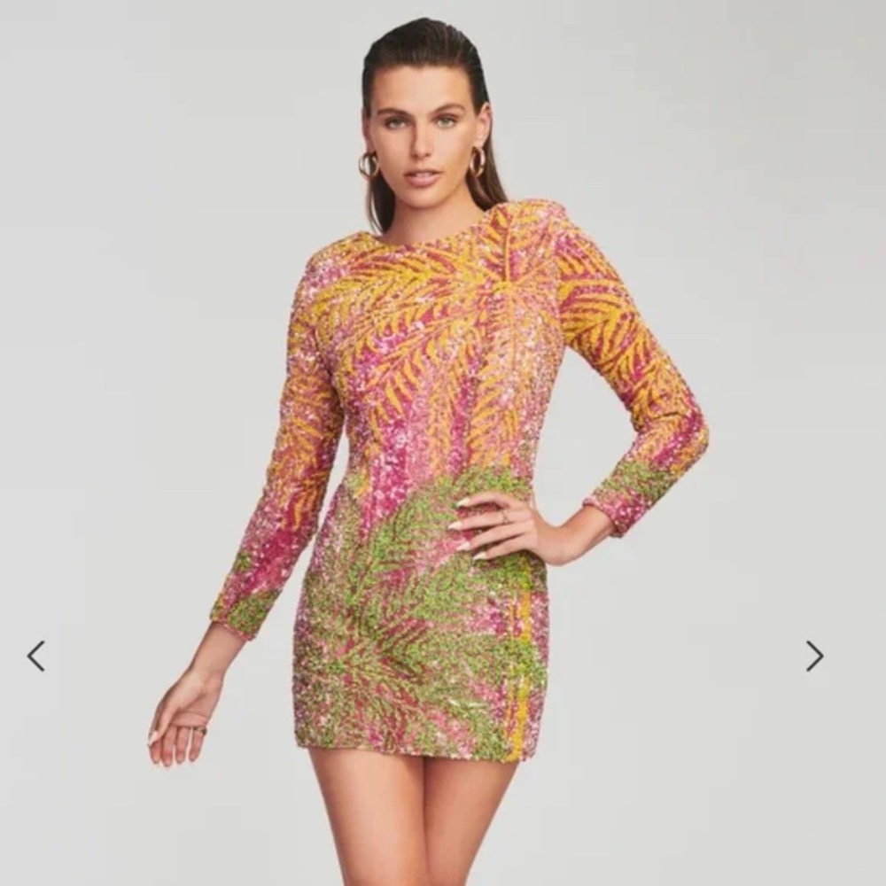 Retrofête Pink and Green Cocktail Dress
